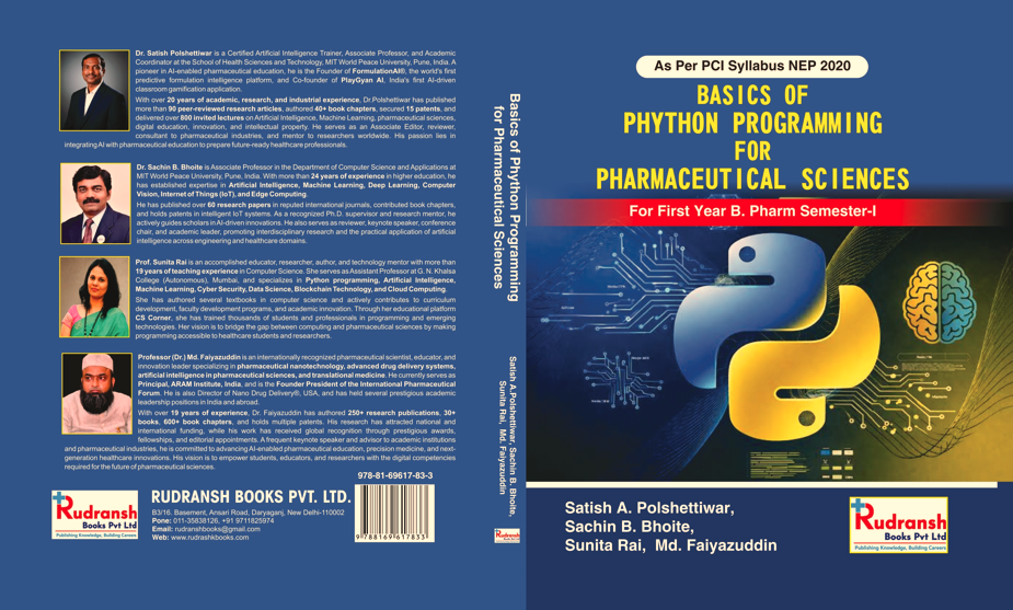 Basics of Phython Programming for Pharmaceutical Sciences B.PHARM. AS PER PCI (NEP-2020)